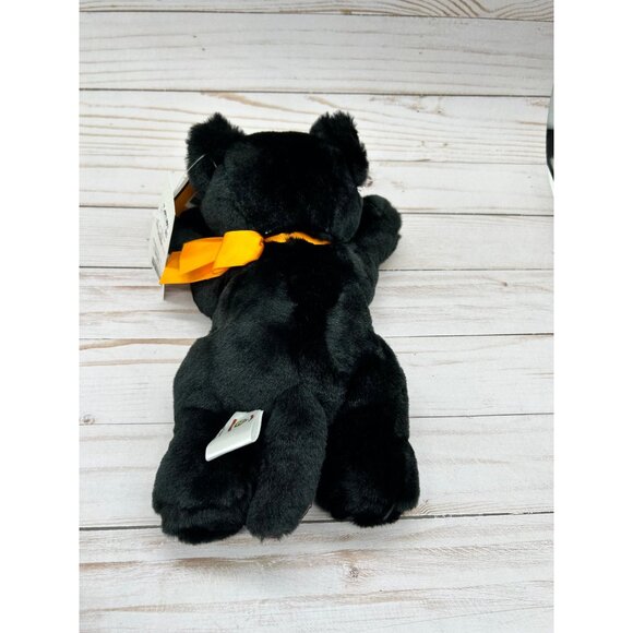 Snuggie Toy 10" Halloween Black Cat Orange Bow Plush Stuffed Animal NWT - Picture 10 of 12